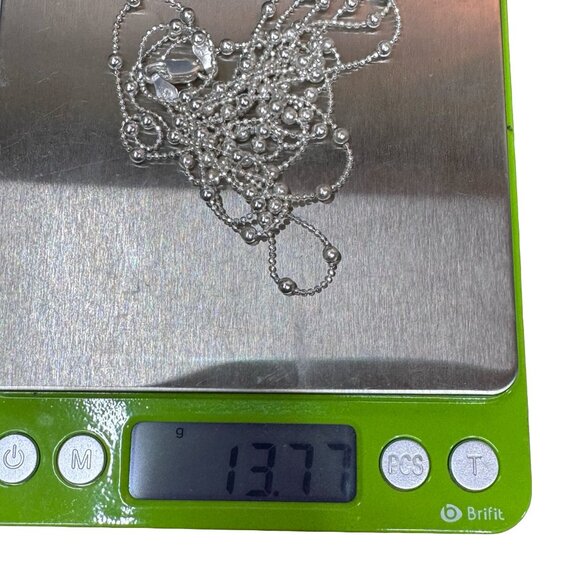 Ross-Simons Sterling Silver Triple Strand Beaded Necklace With Box SOLD OUT - Picture 8 of 13